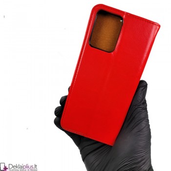 Telone grynos odos dėklas - raudonas (Xiaomi Poco X5 5G/Redmi Note 12 5G) Telone grynos odos dėklas - raudonas (Xiaomi Poco X5 5G/Redmi Note 12 5G)